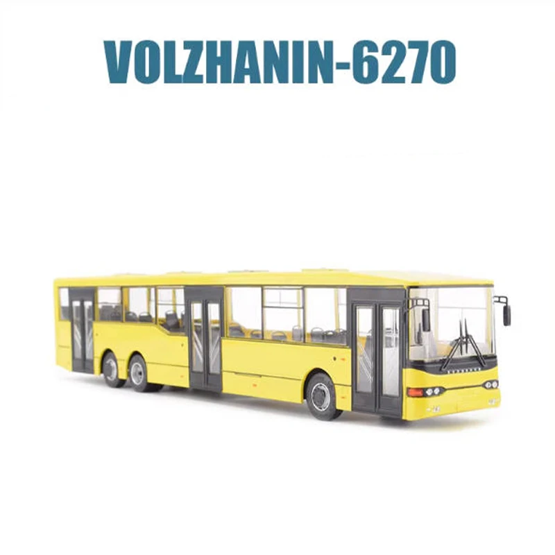 

1:43 Scale Russian Volzhanin 6270 Bus Simulation Alloy Car Model Static Display Collectible Toy Gift Souvenir Decoration