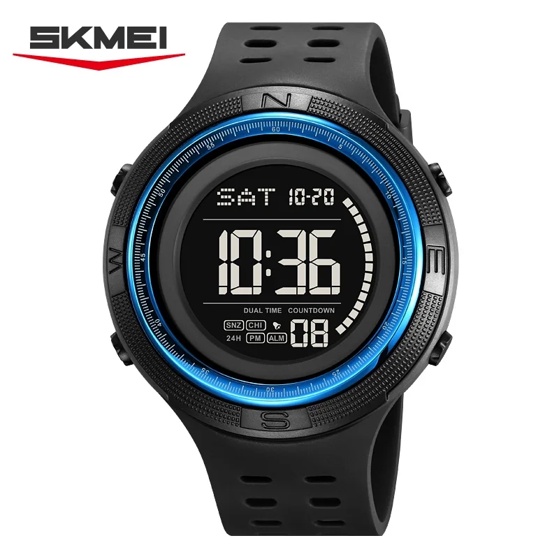SKMEI 2708 Simple Leisure Electronic Watch Student Sports Waterproof Chronograph Silicone Strap Disc Men's Clock Reloj Hombre