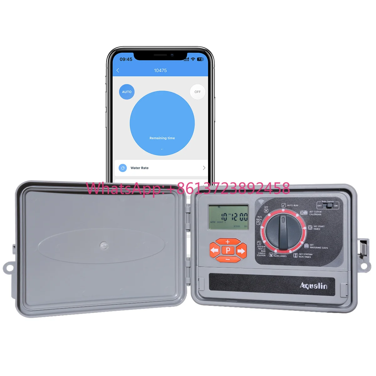 Factory Direct WiFi Irrigation Controller Multi-Station LCD Display Sprinkler Timer with Sensor for Garden Watering