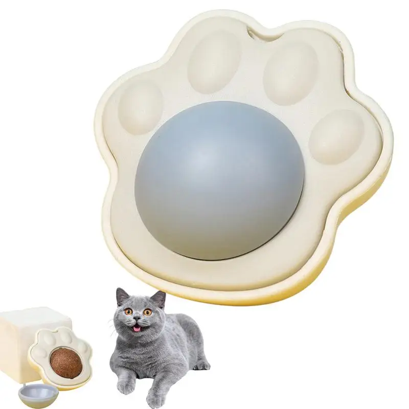 Catnip Wall Ball Rotating Cat Wall Catnip Roller Pet Cat Relaxing Catnip With Plant Extract For Cat House Pet Shelter Living