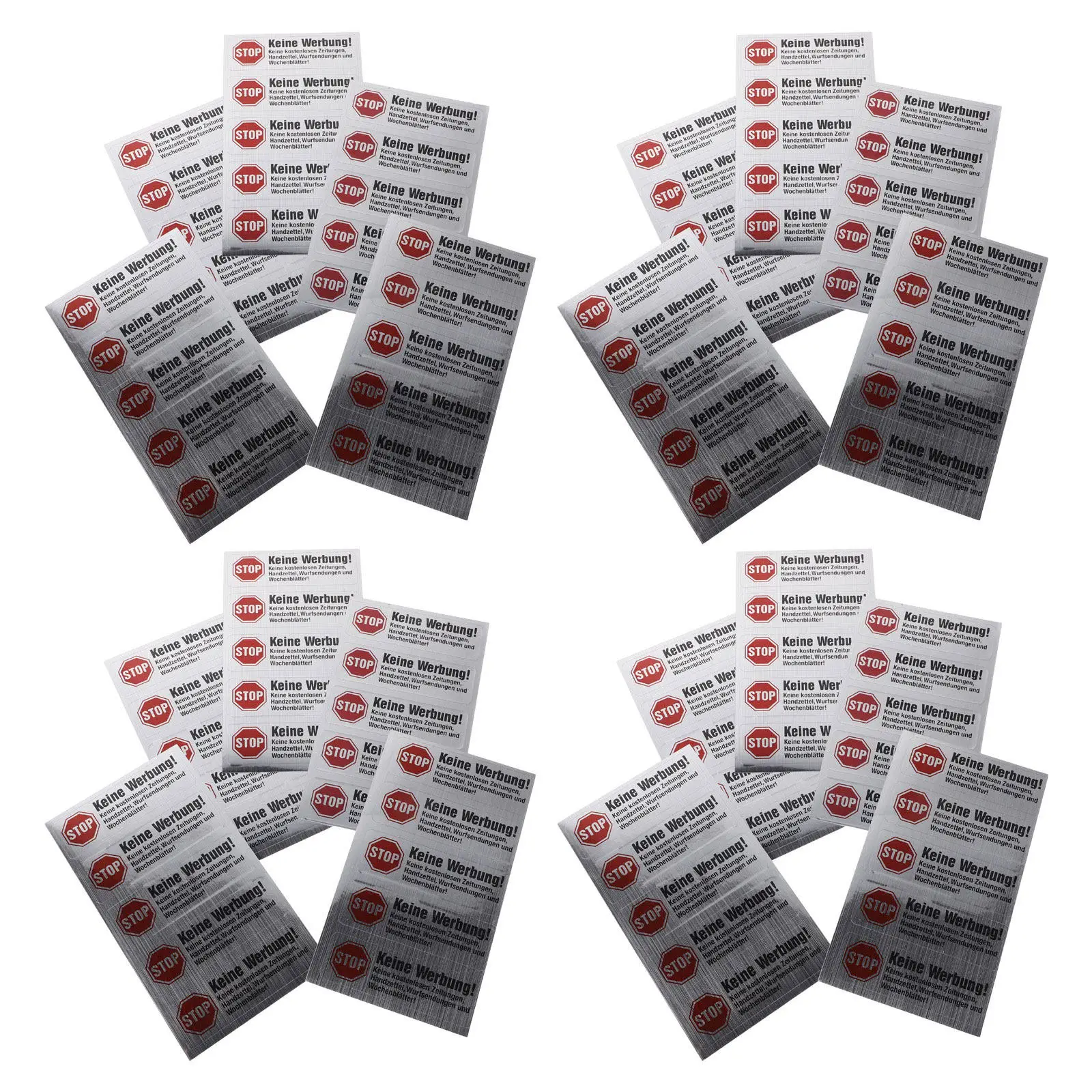 150Pcs Keine Werbung Mailbox Sticker Vinyl No Advertising Decal Self Adhesive Weather Resistant Stop Junk Mail German Language