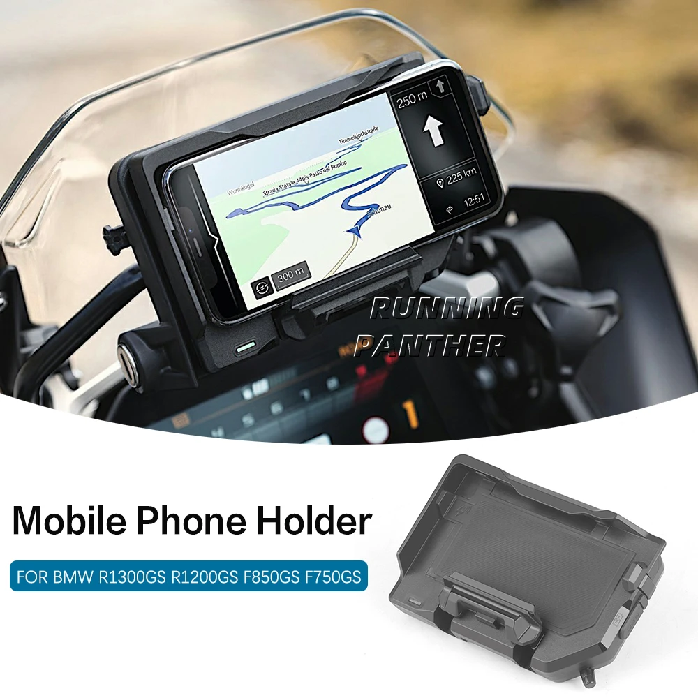 

Mobile Phone Motorcycle Navigation Bracket USB Wireless Fast Charging Holder New For BMW R1300GS R1200GS F850GS F750GS ADV