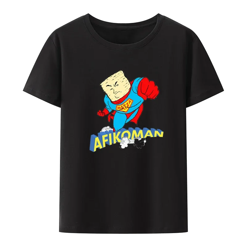 Funny Jewish Shirt Clothing Classic Unisex Top Y2k Clothes Cute Pattern Breathable graphic Afikoman Action Hero for Passover TEE