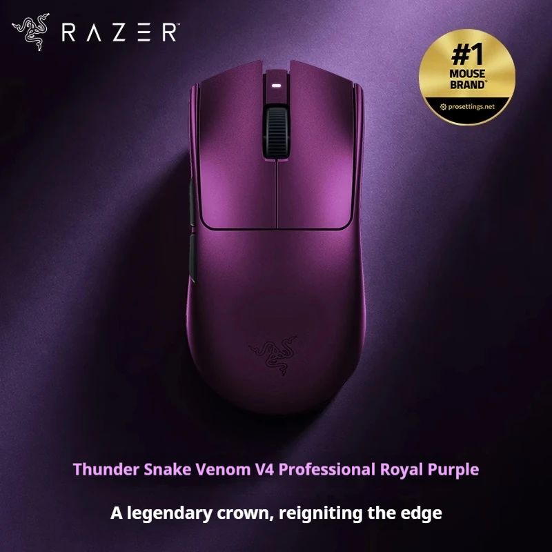 Razer Viper V4 Pro Royal Purple Wireless Gaming Mouse,52g Lightweight,Focus Pro 50K Optical Sensor,8K Polling Rate Symmetric