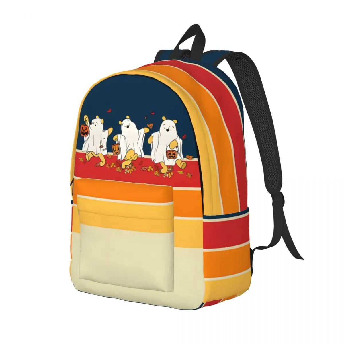 Children\'s Bags Halloween Pooh Ghost Multi Compartment Disney Pooh Bear Winnie Grils Back To School Gift Versatile Handbag