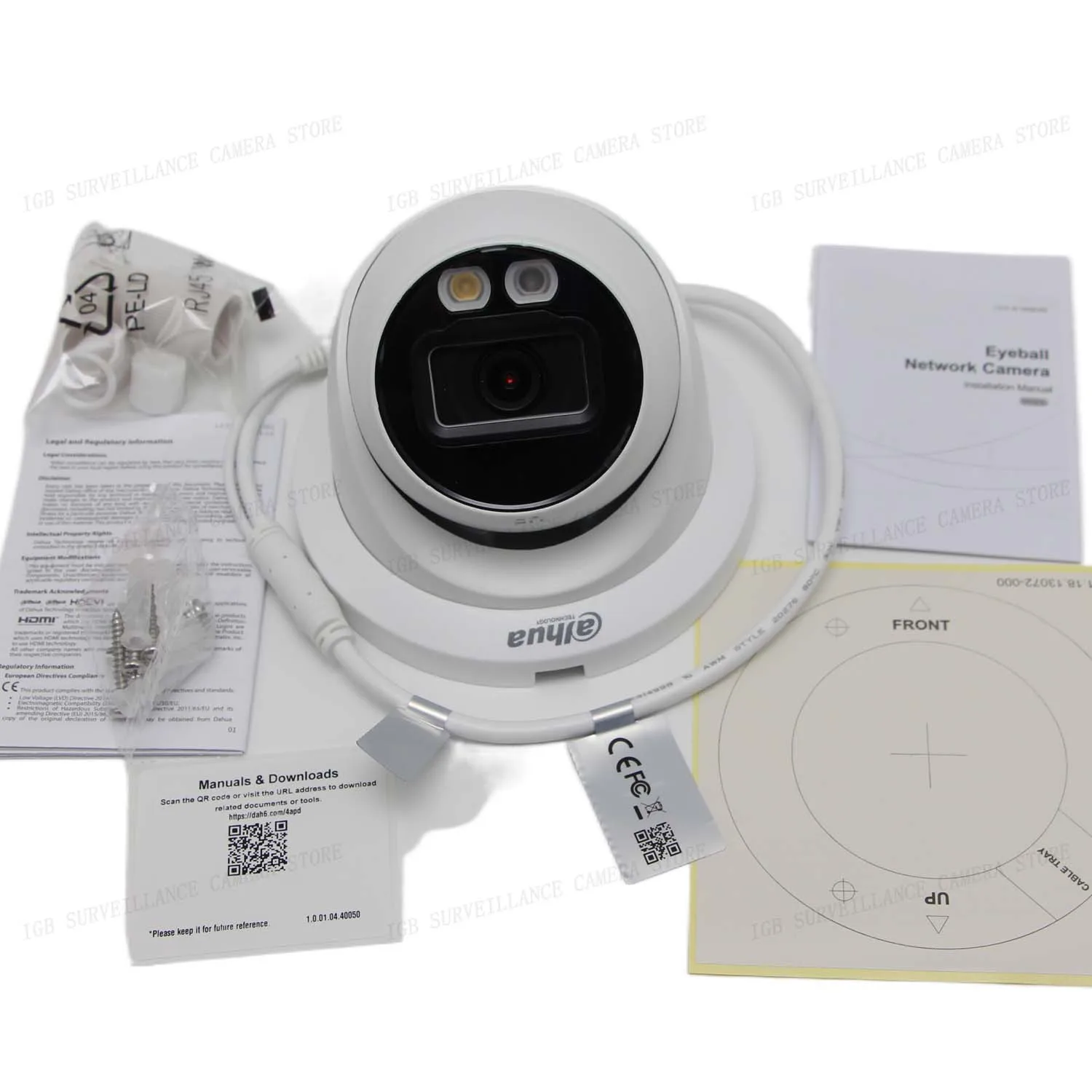 Imagem -06 - Câmera ip de Rede Dahua-wizsense Colorida Infravermelho Luz Dupla 30m Microfone Embutido Smd Plus Eyeball 4mp 24 Horas Ipc-hdw2449tm-s-il