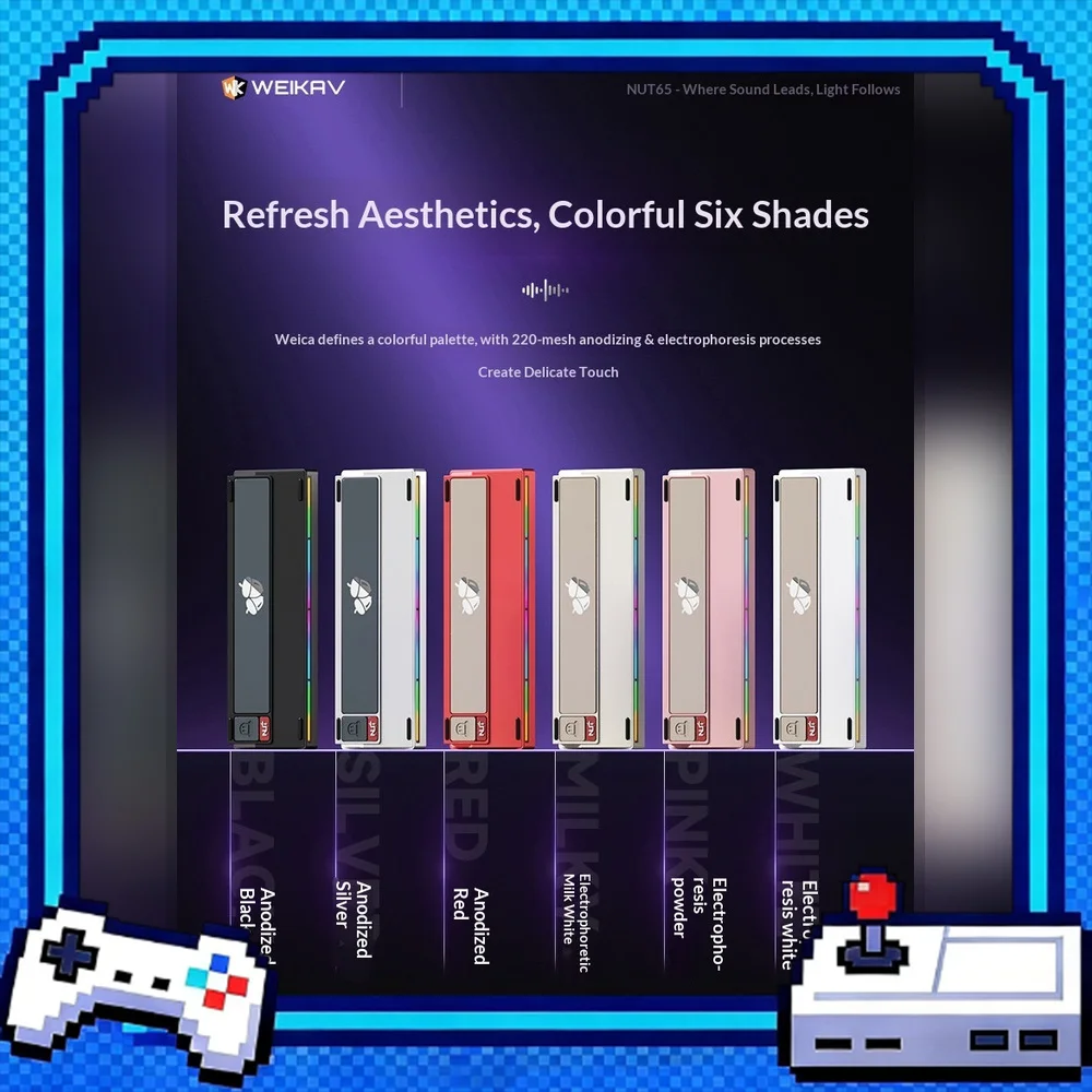 WEIKAV NUT87 87-Key Dual 8K Tri-Mode Aluminum Mechanical Keyboard Hot-Swappable RGB For Gifts