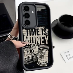 English Money Phone Case Suitable For Samsung S24 S23 S22 Ultra Plus S21 A55 A54 A53 A52 A25 A15 A14 5G Silicone Soft Cover
