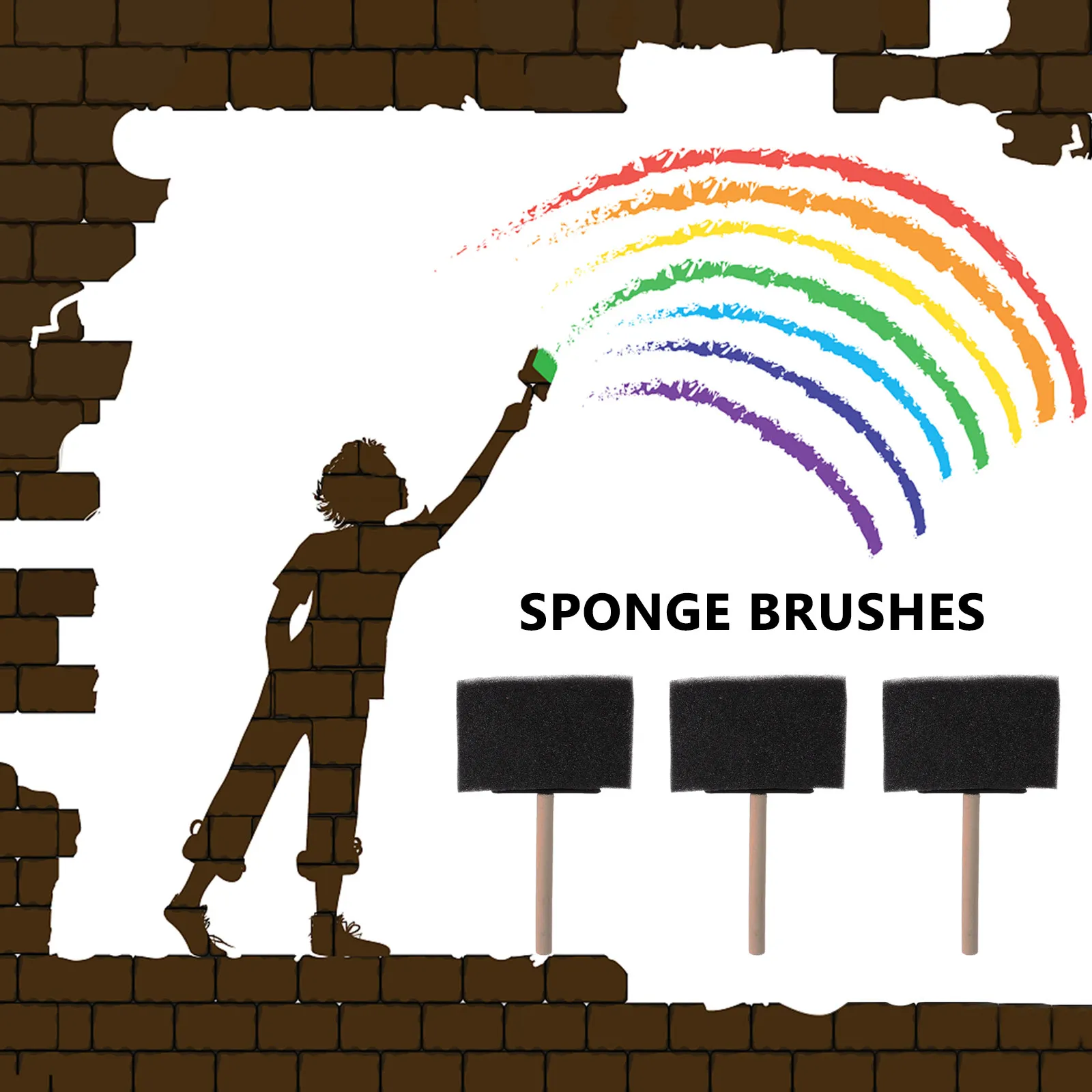 

20 шт. кистей с деревянной ручкой и скошенными кончиками для рисования, окрашивания, рукоделия, художественных проектов, с высокой абсорбцией, многоразовые