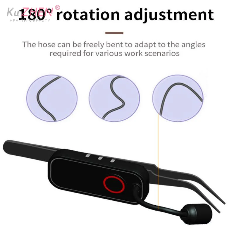 1W Eyelashs Tweezers With Led Light UV Eyelash Extensions Light Lamp Touch Switch Lash Extension Glue Light Fast Curing For Glue