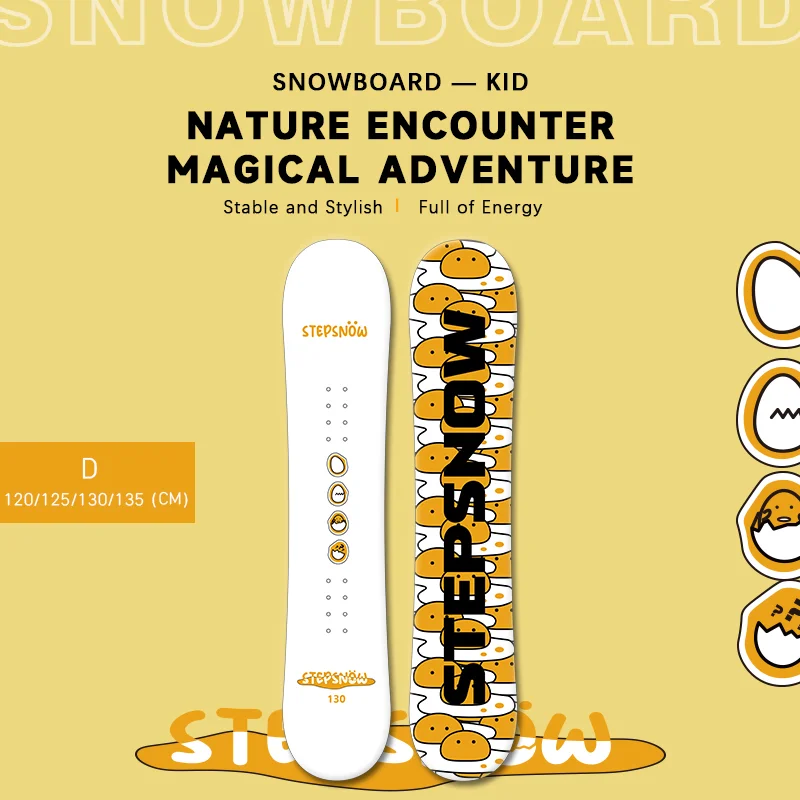 Custom High Performance Wood Core Camber Twin Tip All Mountain Terrain Snowboard Kids Resort Skiing Equipment Set