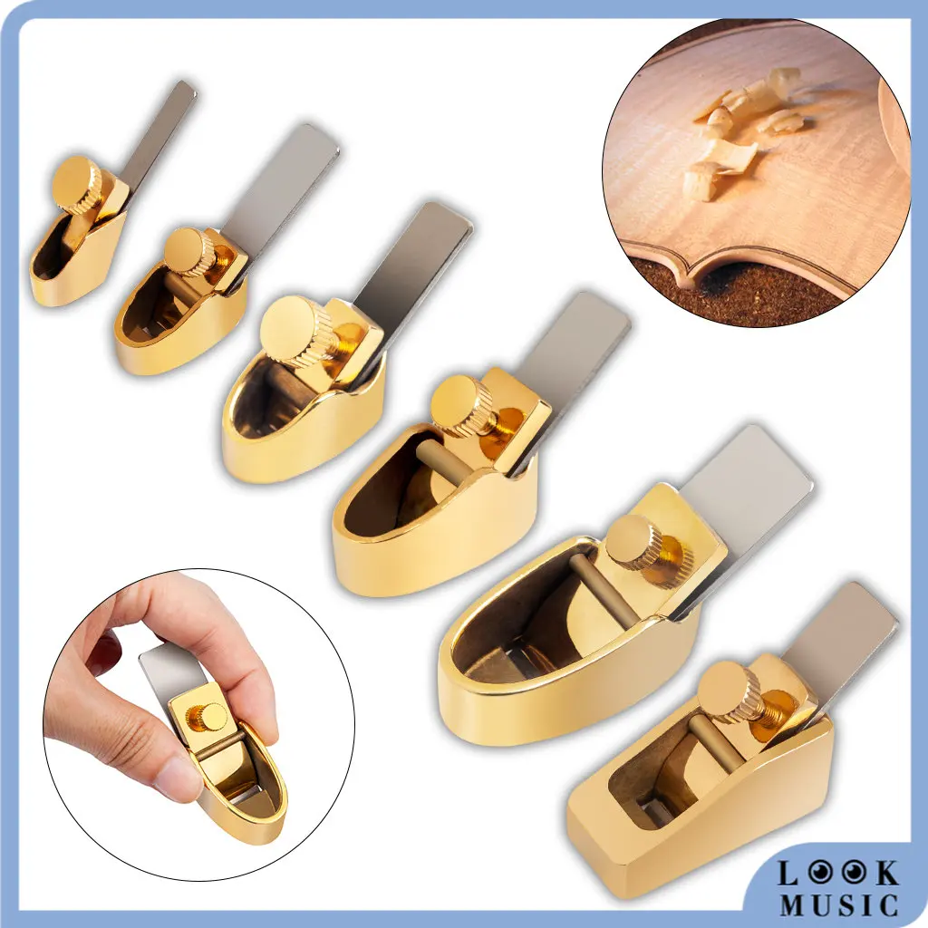 

LOOK Pure Brass Planes Violin Viola Making Tools Luthier Tools Woodworking Mini Thumb Plane Cutter Curved Sole Flat Bottom