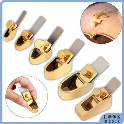 LOOK Pure Brass Planes Violin Viola Making Tools Luthier Tools Woodworking Mini Thumb Plane Cutter Curved Sole Flat Bottom