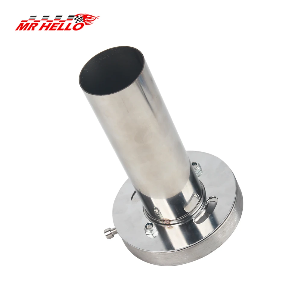 Silenciador de escape cromado inoxidable para coche, Universal, ajustable, 85mm, 3,5 \