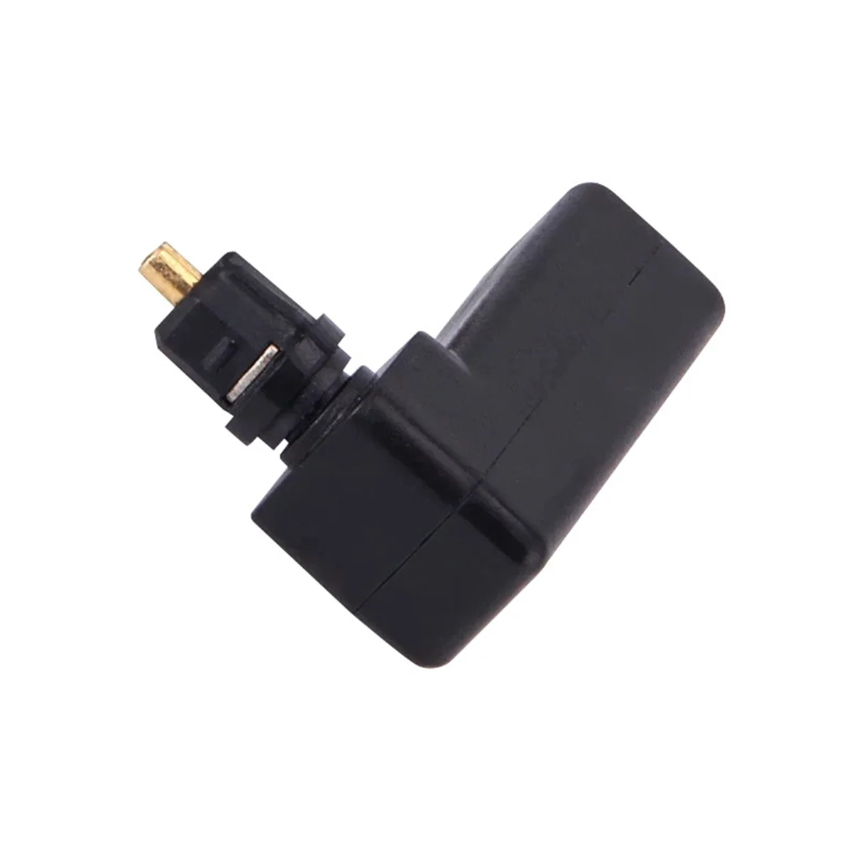 ABSQ-1Pcs Toslink 90 derajat optik Audio adaptor kabel pria ke Wanita sudut kanan 360 berputar PC TV DVD Stereo kabel optik