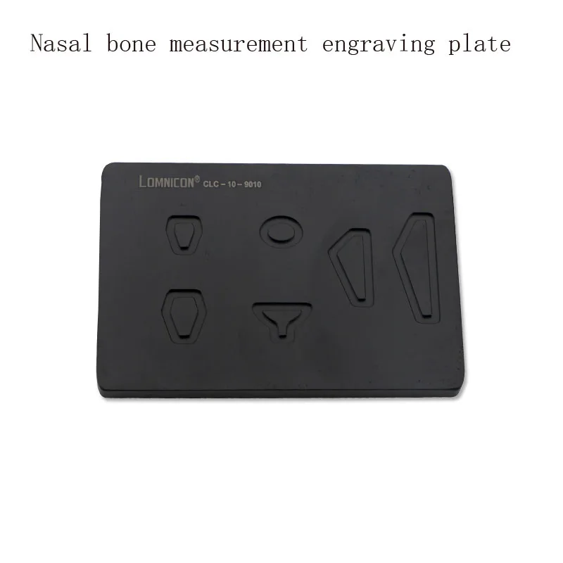 Cosmetic and plastic multi-functional nasal prosthesis engraving plate Longminicon nasal measurement tool