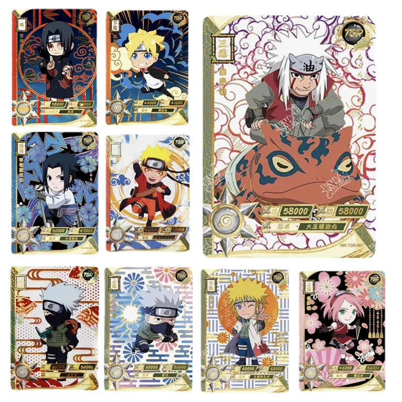 

KAYOU Anime Naruto TGR Cards Uchiha Sasuke Rock Lee Gaara Jiraiya Namikaze Minato Haruno Sakura Transparent TGR Collection Cards