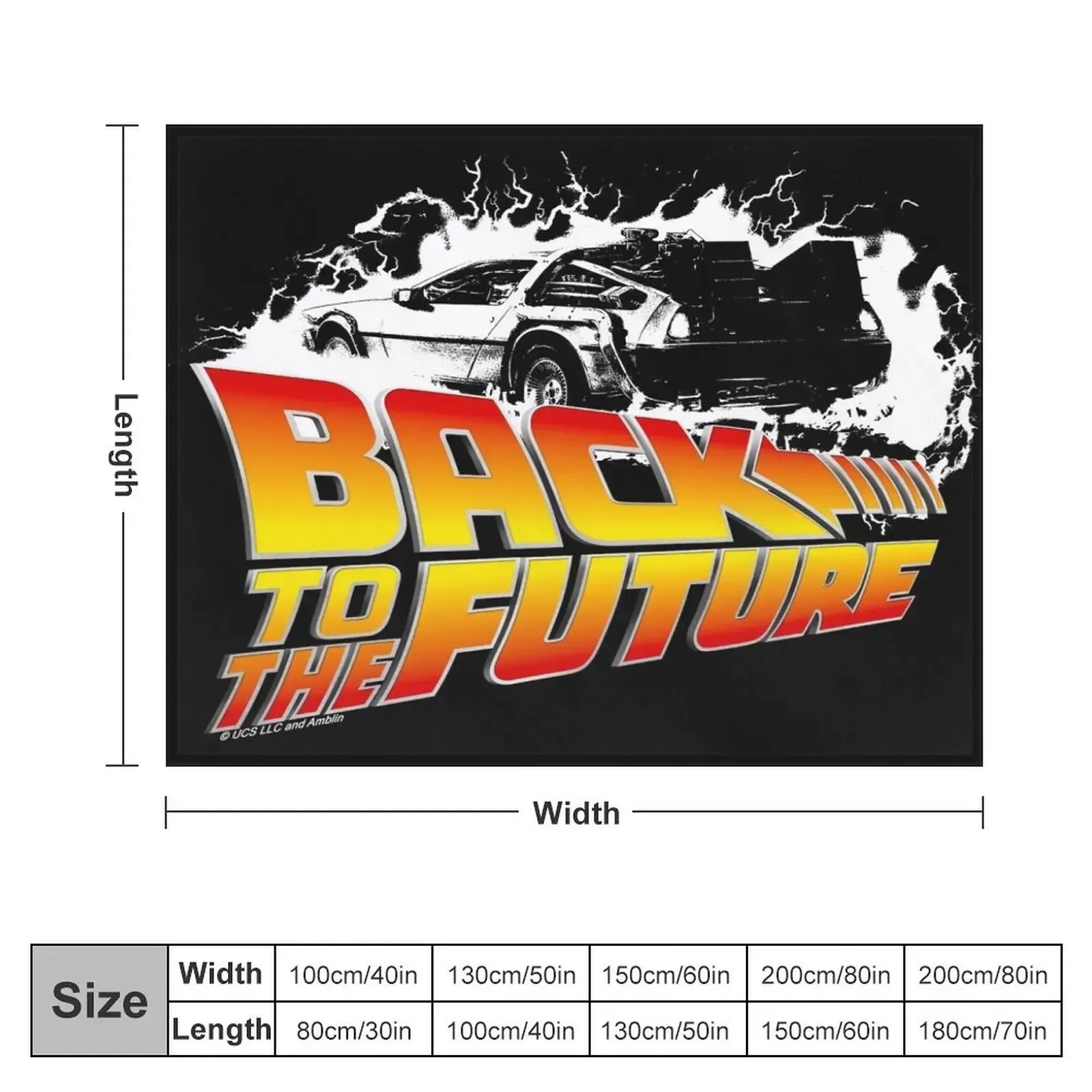 Back to the Future - DeLorean White Stencil Fan Art Throw Blanket bed plaid Quilt blankets ands Bed covers Blankets