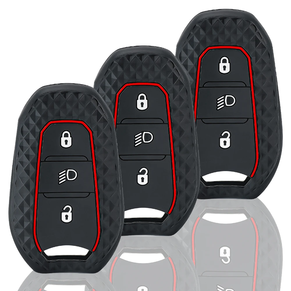 For Peugeot 208 DS3 308 5008 DS5 DS6 Rifter For Citroen C3 C4 C5 X7 C2 Silicone Key Case For Opel Mokka 2023 Car Key Cover Cap