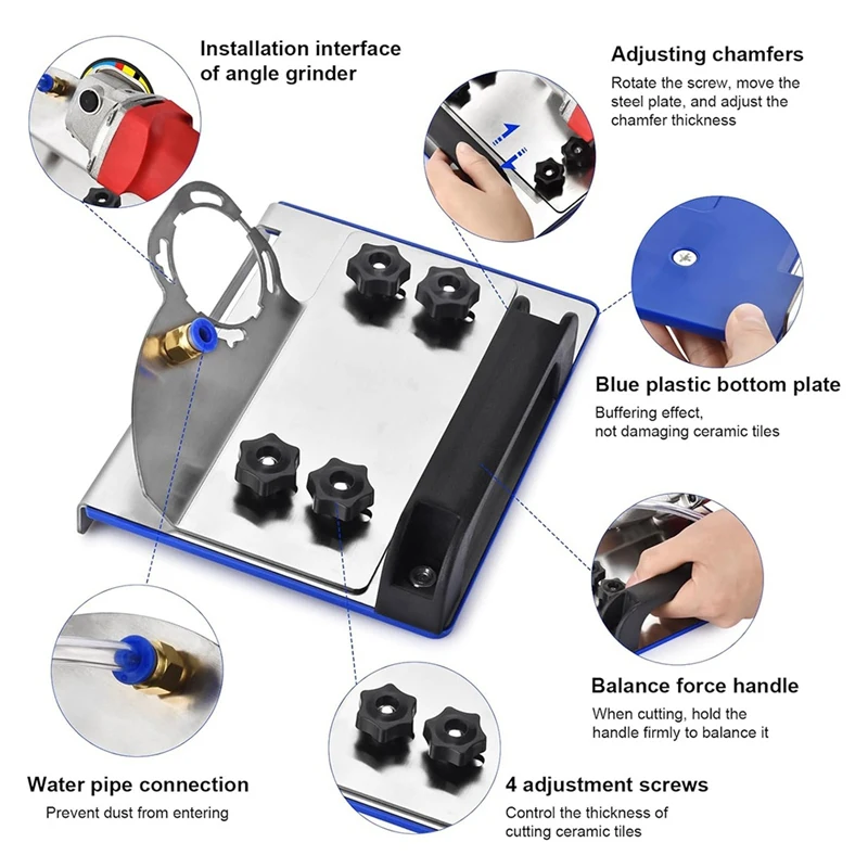 45 Degree Tile Chamfering Tool -Angle Grinder Stand For Tile 45° Chamfer Cutting,Grinder Tool For Cutting Ceramic Stone