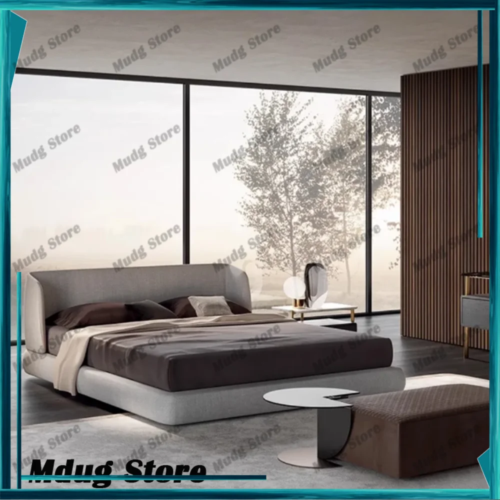 

Minimalist Luxury Bed Nordic Aesthetic Headboards Double Bed Big Lounge Cama De Lujo Para Dormitorio Furniture Decoration