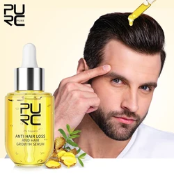 PURC Biotina Produtos De Crescimento Do Cabelo Para Homens, Tratamento De Perda De Cabelo, Soro De Gengibre, Crescimento Rápido Do Cabelo, Cuidado Do Cabelo