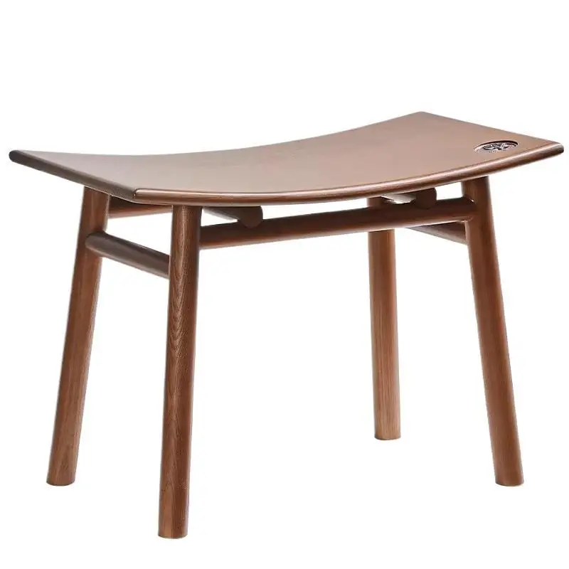 Solid Wood Stool, Saddle Bench for Living Room, Entryway Shoe Changing, Chinese Tea Table Stool, Piano Bench, Home Furniture