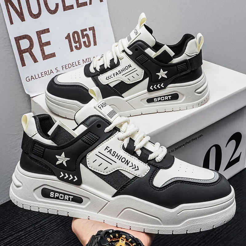 Men's Breathable Lightweight Sneakers Durable Street Fashion Walking Shoes for Teens Male Footwear with Comfort Features