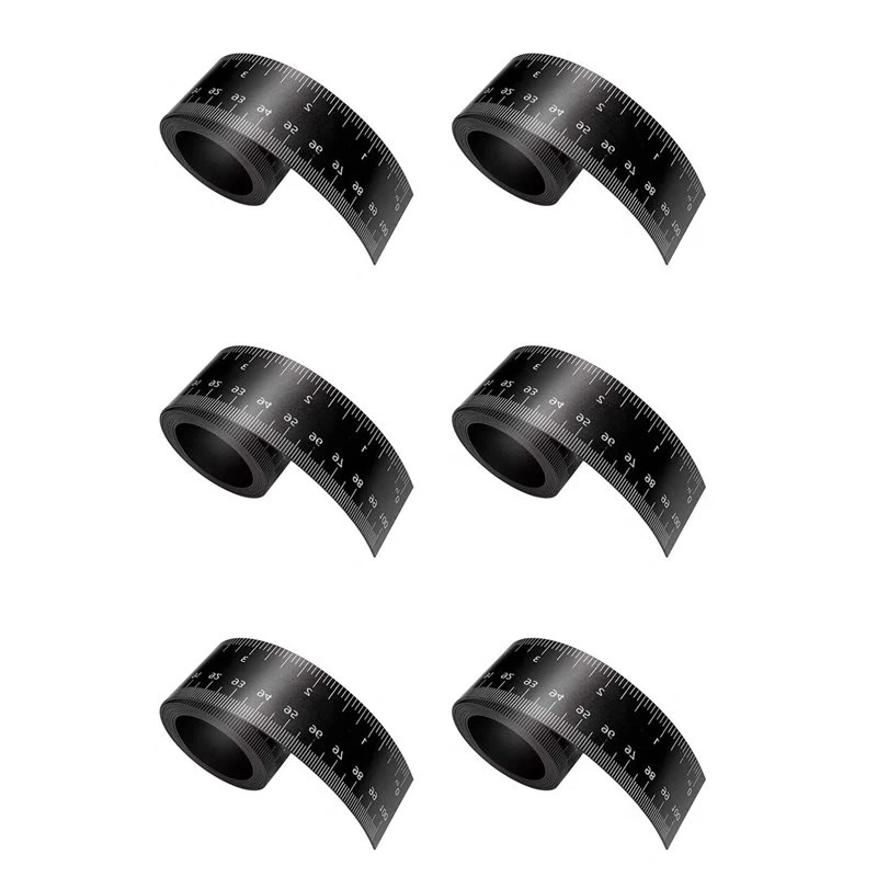 T19C 6 Pcs 100Cm Magnetic Ruler Flexible Magnetic Ruler With Both Inches And Centimeters Magnet Measuring Tape