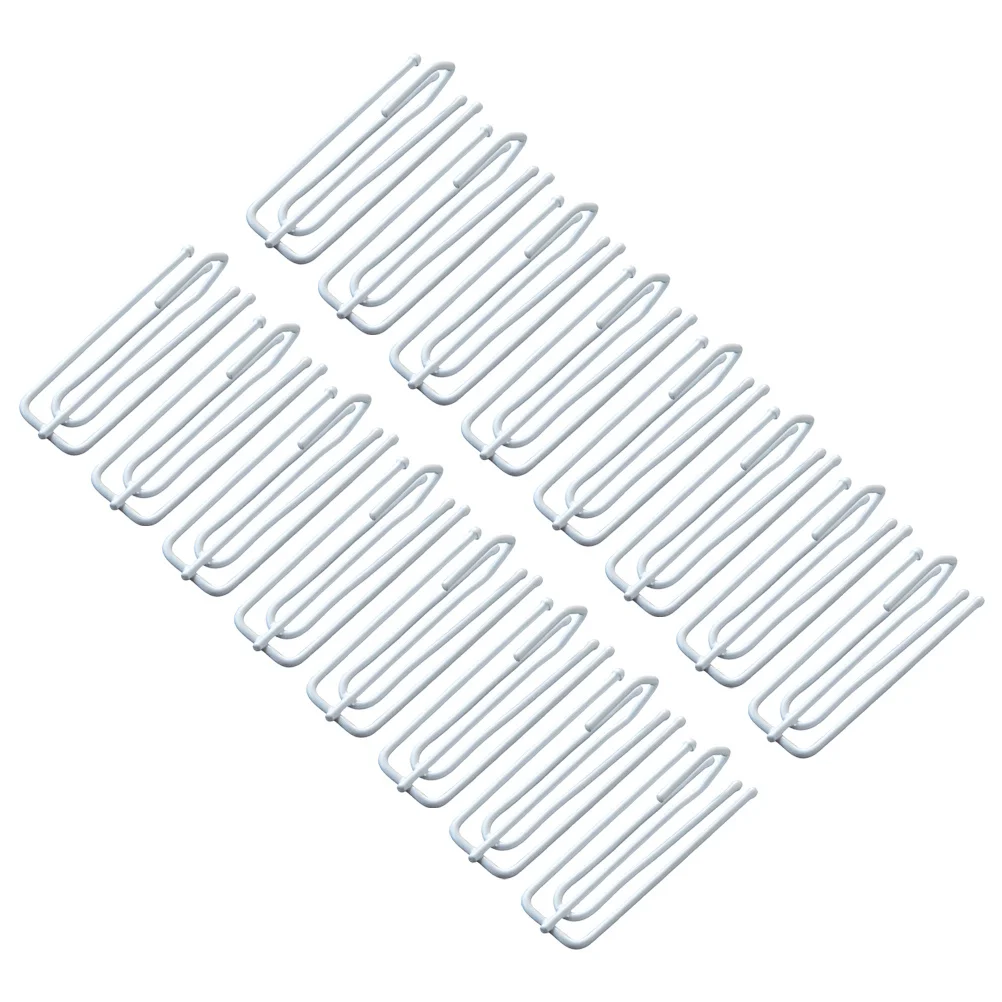 

Alipis 15pcs Curtain Hooks with Clips Ceiling Rod Brackets for Gazebo RV Door Magnetic Pinch Pleat Curtains White