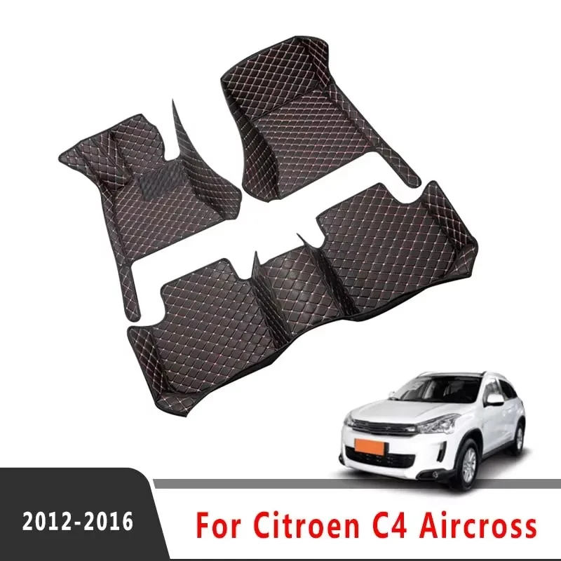 

Автомобильные коврики для Citroen C4 Aircross 2016 2015 2014 2013 2012, автомобильные ковры, индивидуальные внутренние подушечки для ног, аксессуары, товары