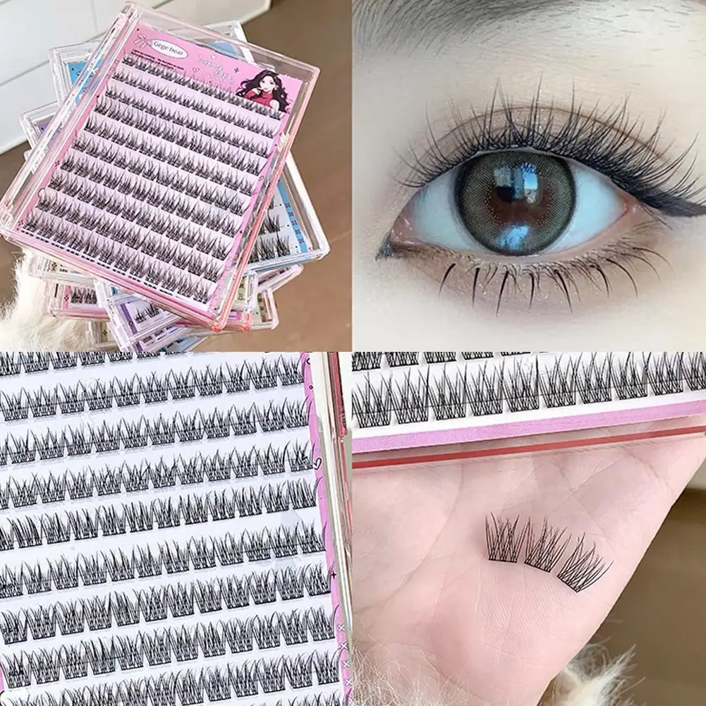False Eyelashes Glue-free Sunflower Style Lazy-friendly Natural Dense Reusable  Segmente DIY Lashes Makeup Tool