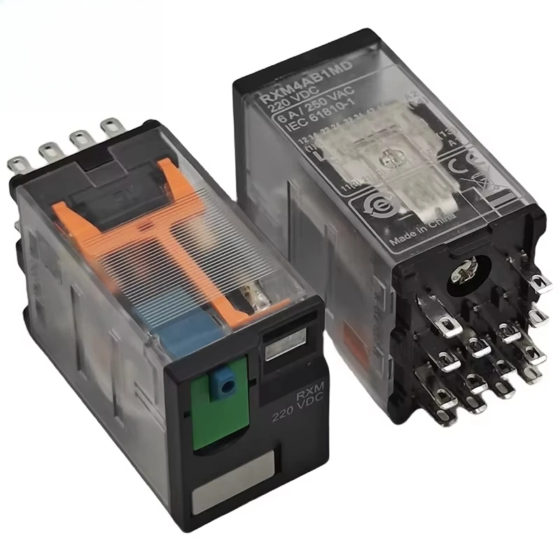

New Original RXM4AB1MD RXM Small Relay 4 C/O 24 V DC Relay Module 6 A Plug-in Relay
