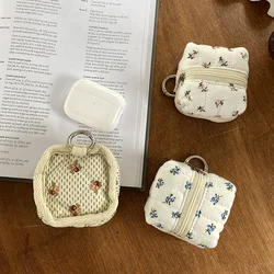 Bolsa de tela con cremallera, bolsas organizadoras de cosméticos, organizador de viaje, funda protectora portátil para auriculares