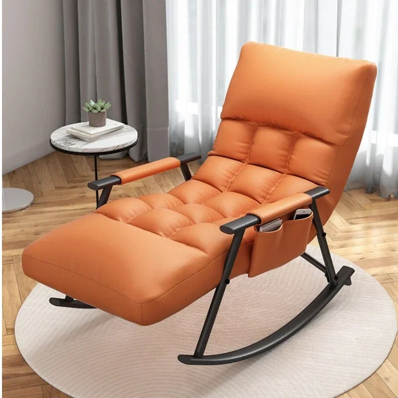 

Nordic adult rocking chair living room Relaxing lounge Armchair bed Balcony sun recliner ergonomic deckchair lazy sofa Furniture