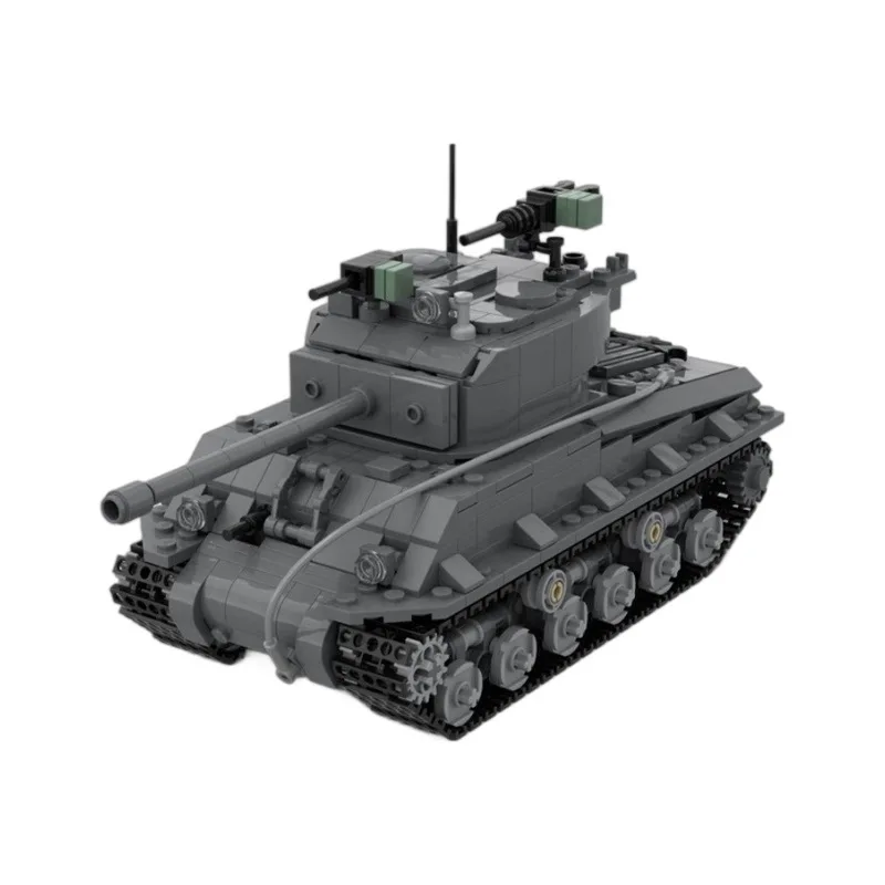 Hot Military WW2 Army Vehicle Sherman M4A3 Tank Building Blocks Figure Soldier Weapon Bricks Classic Model Kids Toys Gift