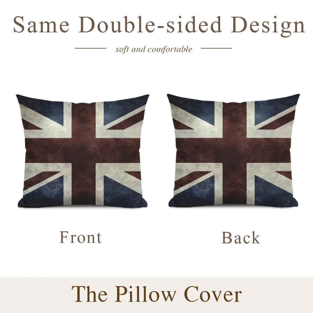 A grunge looking distressed Union Jack uk version Cushion Office Classroom Chair Cushion Couch Pillow Bedroom Floor Winter Thick