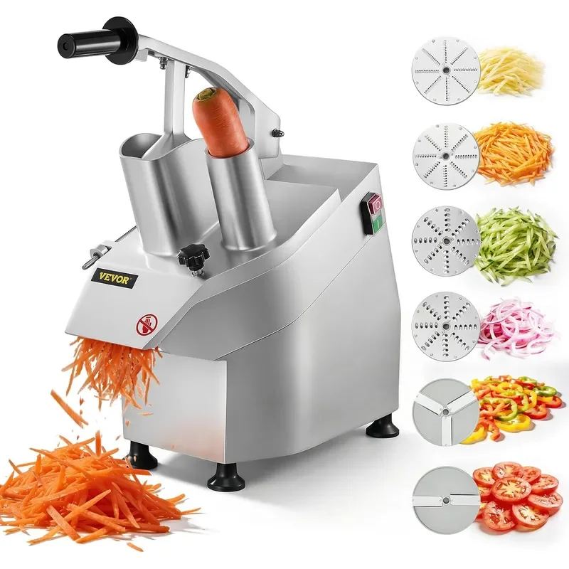 Commercial Food Processor 550W Electric Vegetable Slicer 6 Blades