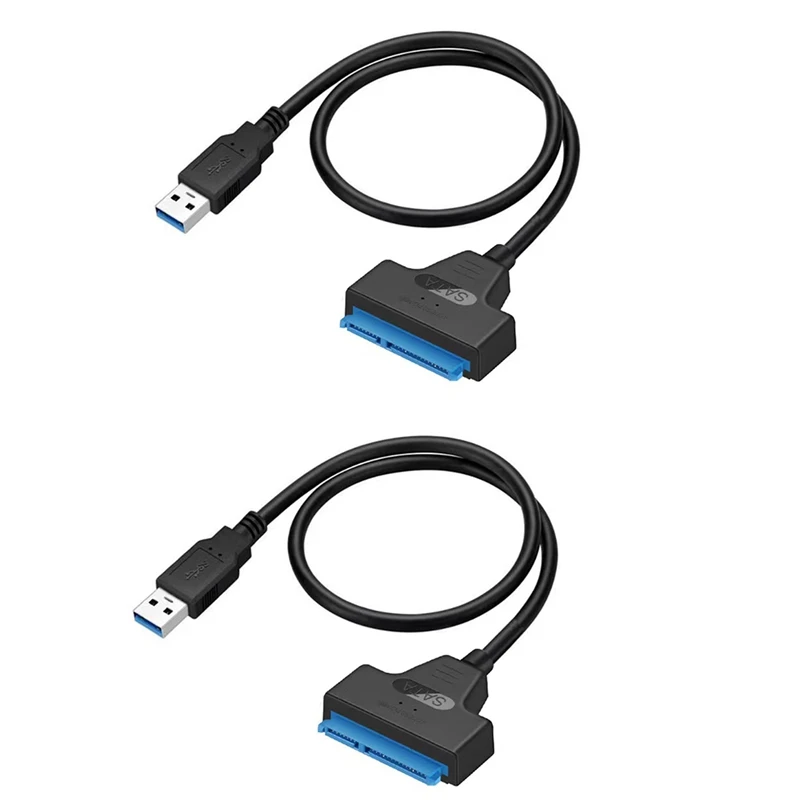 2X USB Sata Cable Sata 3 To USB 3.0 Adapter USB Sata Adapter Cable Support 2.5 Inches Ssd Hdd Hard Drive