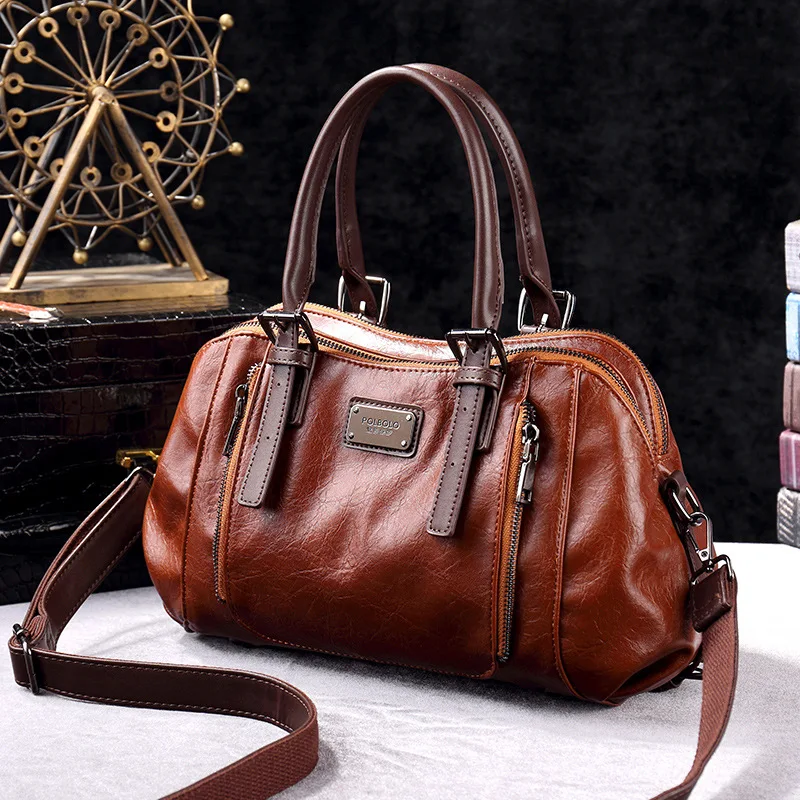 

New Hot Sales Luxury Women Handbag Vintage Large Capacity PU Leather Shoulder Bag Bolsa Feminina Tote Purse Commuter Travel