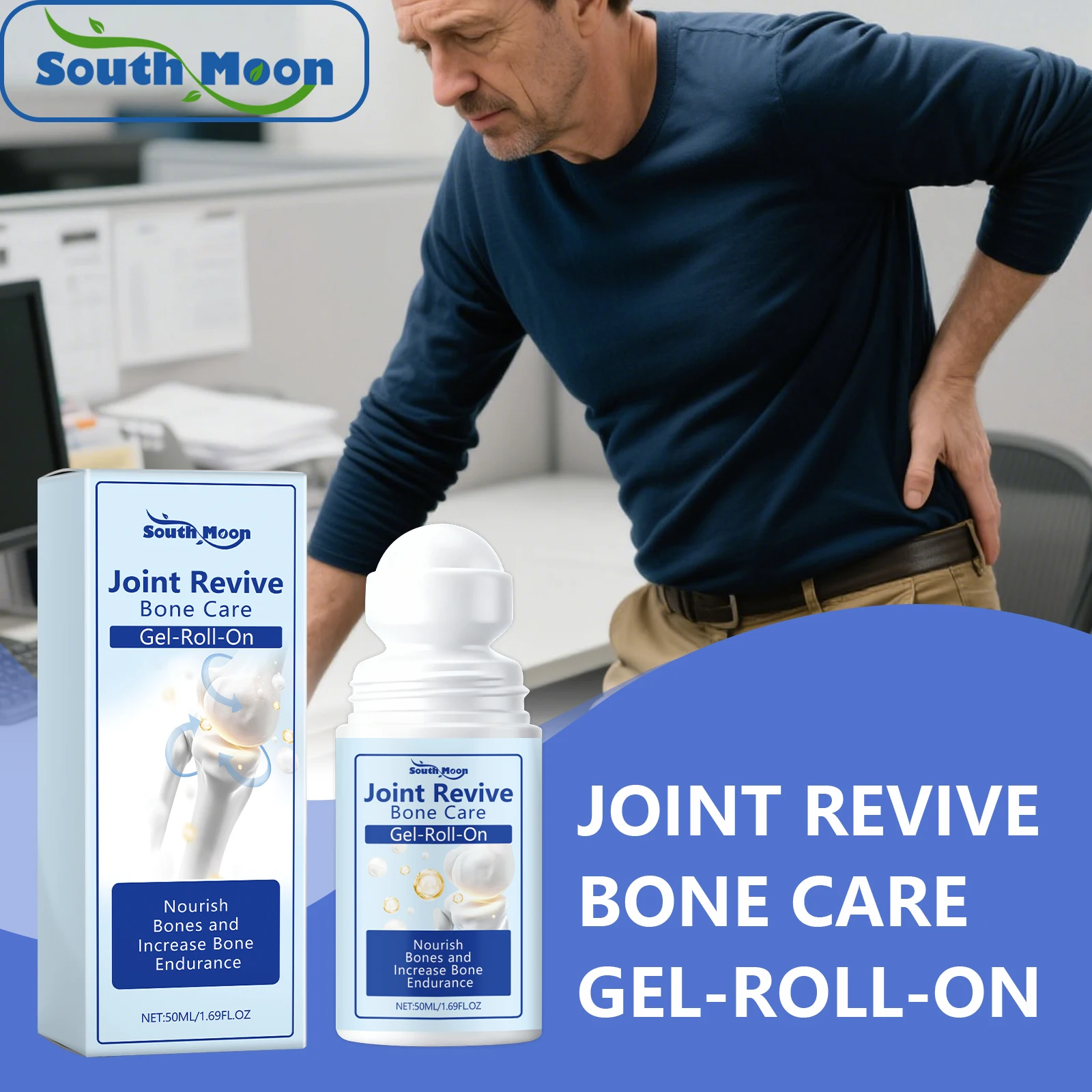 

Joint Care Gel Roll-On for Knees Elbows Wrists Nourishing Bones Joint Soothing Hydrating Moisturizing Joint Revive Liquid