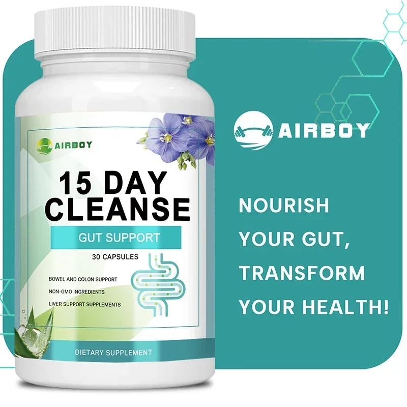 Gut and Colon Support 15-day Cleanse and Detox To Reduce Abdominal Pain, Bloating, Constipation and Aid Gut Health