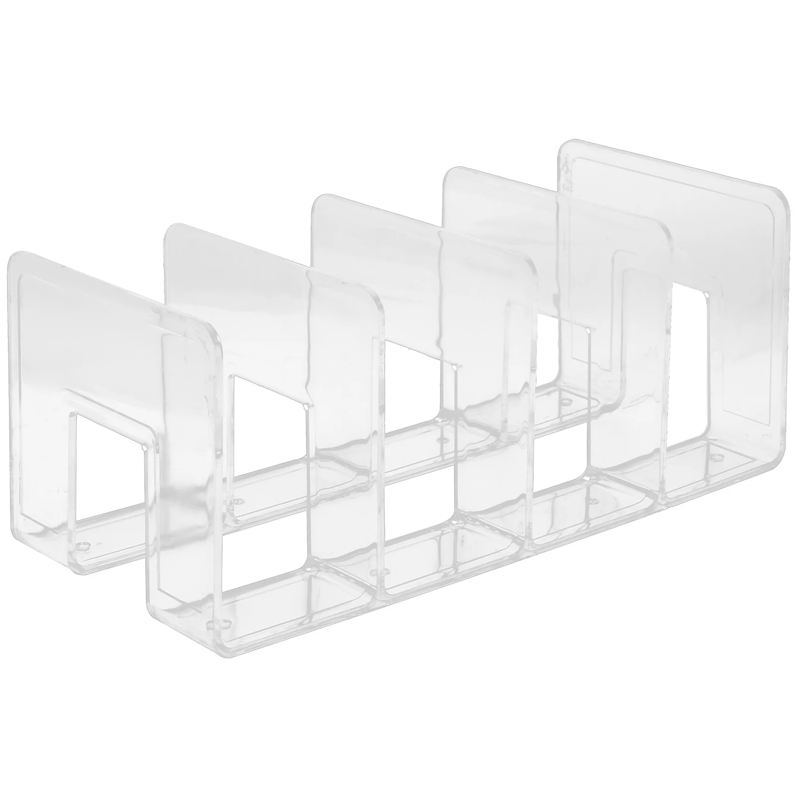 

File Storage Rack Desktop Holders Folder Transparent Organizer Stand Plastic Office
