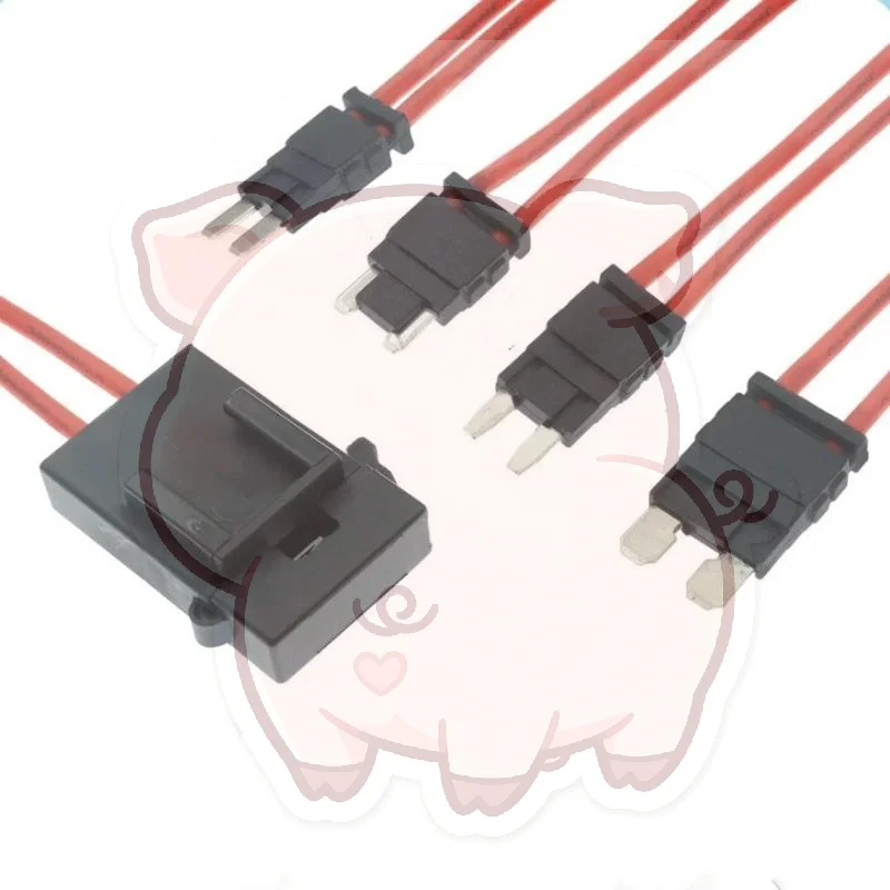 32V 25A 16AWG Automobile Fuse Holder Extension Wire Current Collector Harness Fuse Adapter For Electronic Device