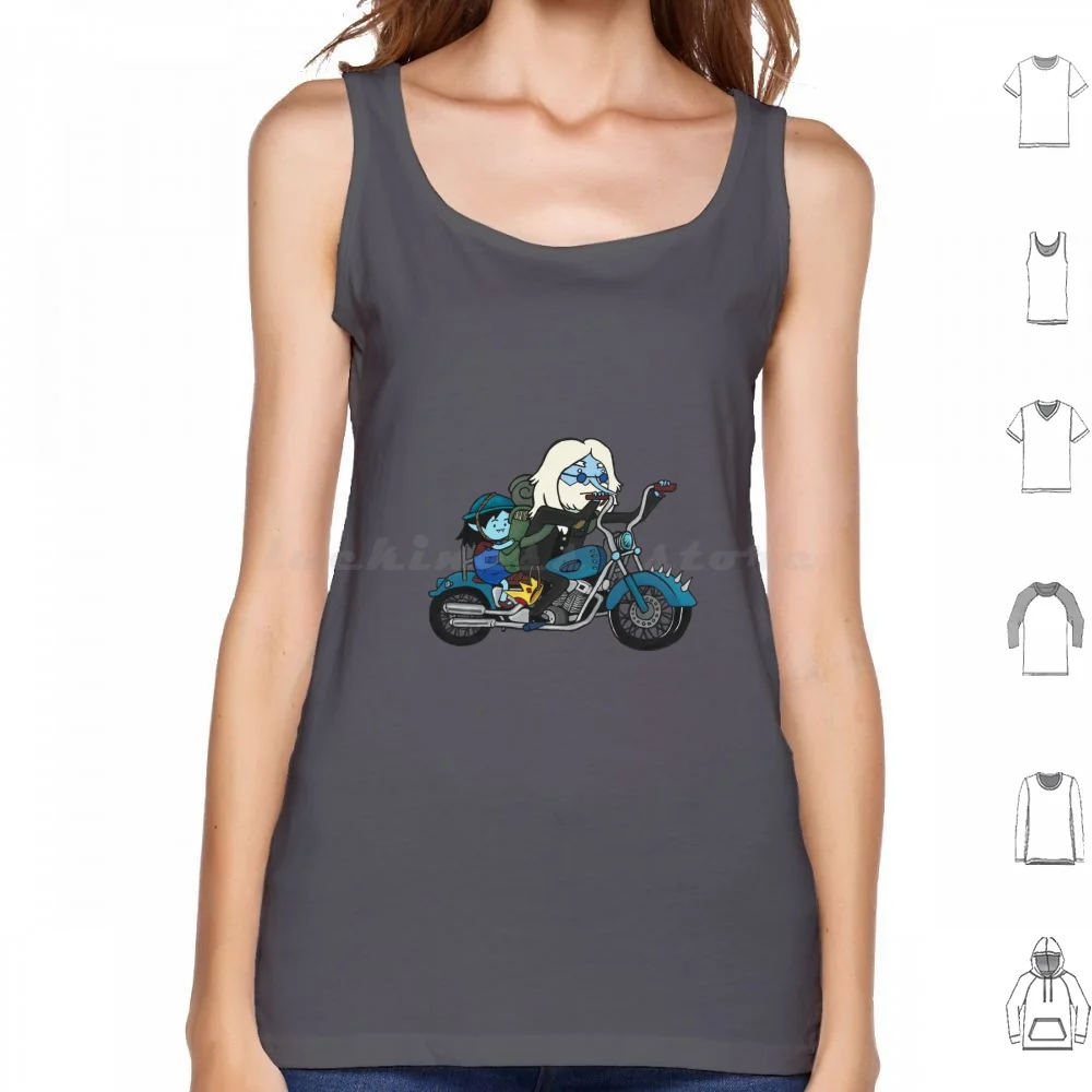 Simon & Marcy Motorcycle Tank Tops Vest Sleeveless Adventure Time Adventure Time Finn Jake Pendleton Ward Rebecca Sugar