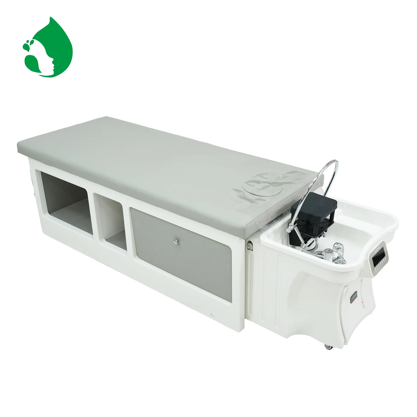 Non-Plumbing Head Spa Shampoo Bed with Water Storage and Waste Water Tank Modern Design for Hair Salon Barber