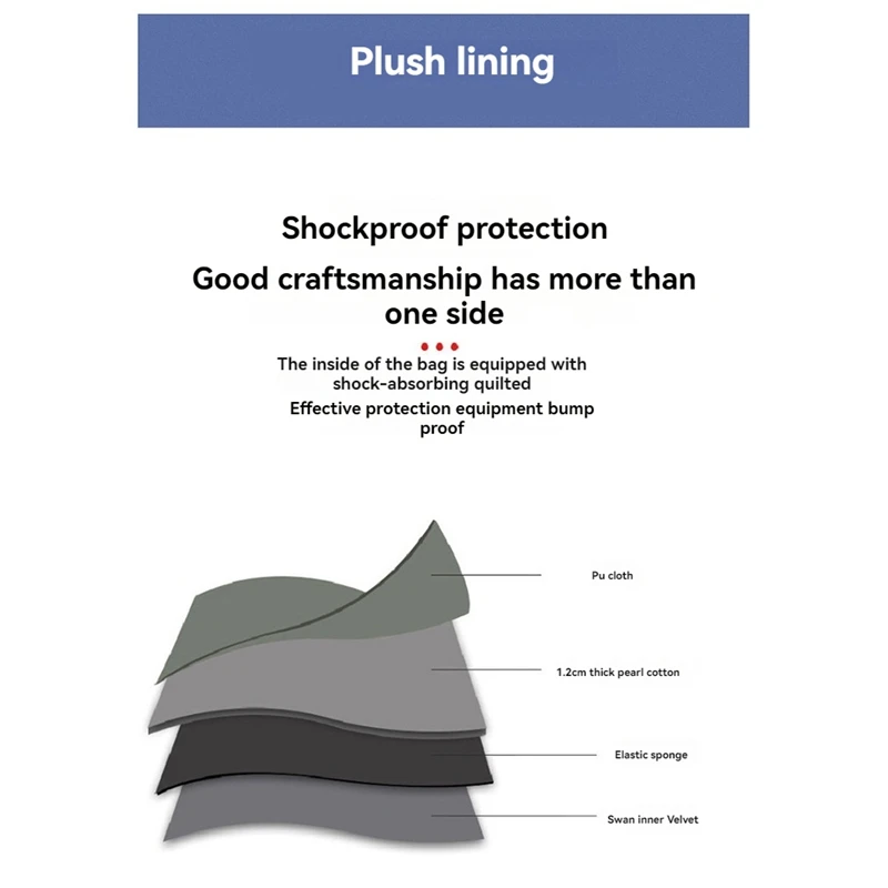 FULL-DSLR Camera Bag Waterproof Portable Inner Partition Padded Protector Bag Super Thick Drop-Proof Liner Inserts Handbag