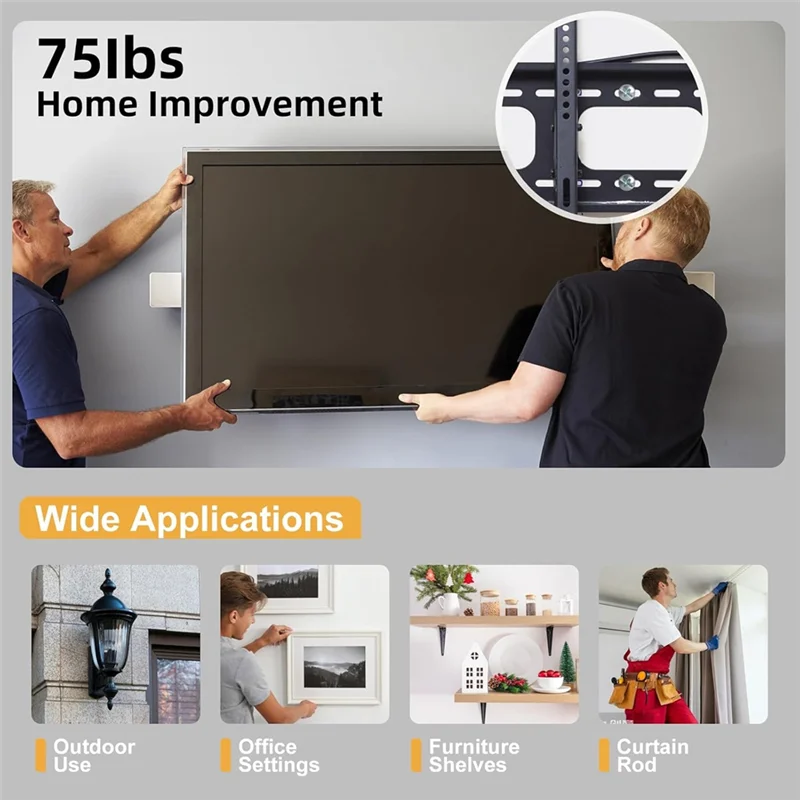 【Favorit Orang】 Set Kombo Jangkar dan Sekrup Drywall Jangkar Drywall Seng, 5 Ukuran Pendek dan Panjang untuk Menggantung Gambar, Tirai Ro