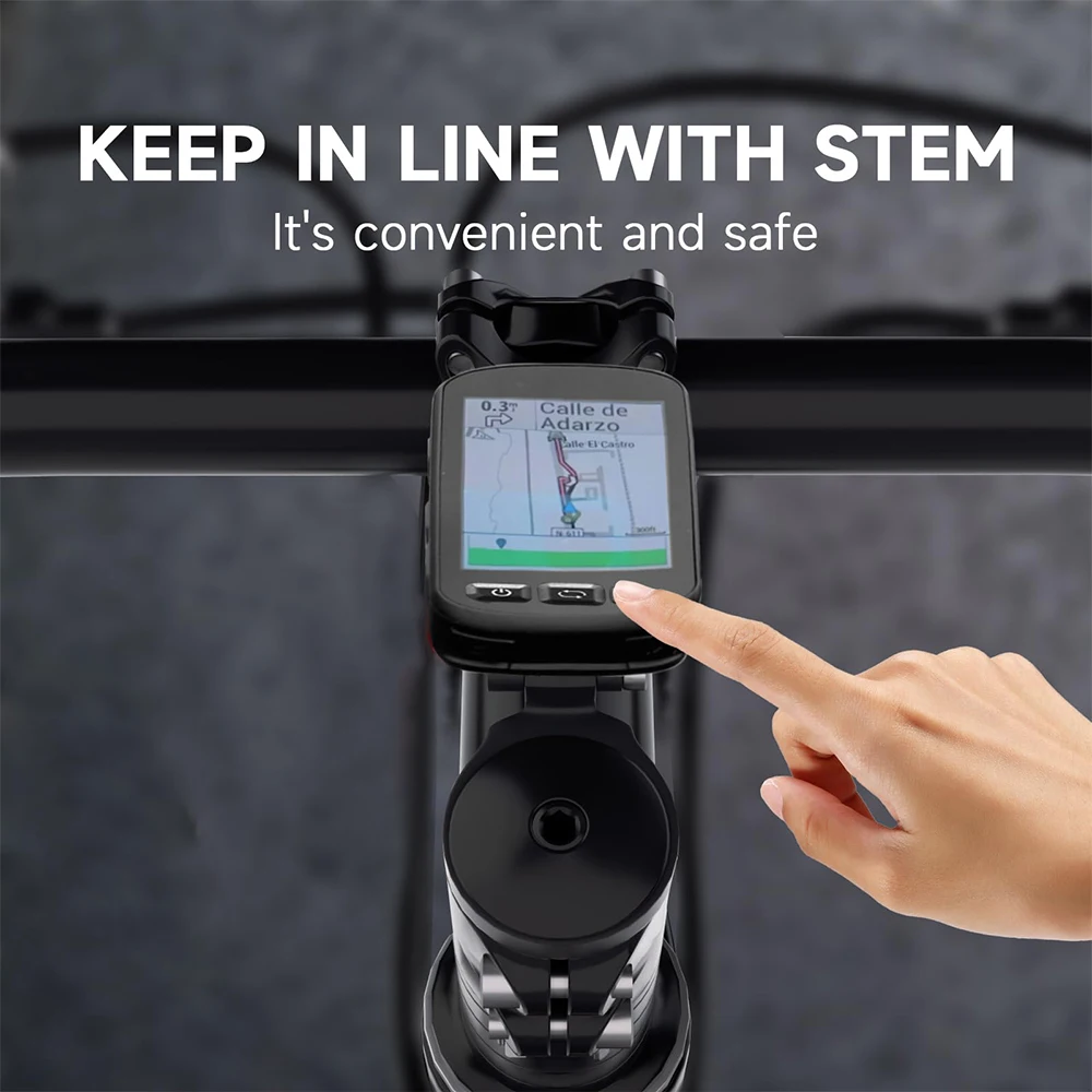 DOMEN Fahrradcomputer-Halterung, Fahrrad-Stoppuhr-Halterung, verstellbare Lenkervorbau-Computerhalterung für Garmin Fahrradzubehör – Detail 4
