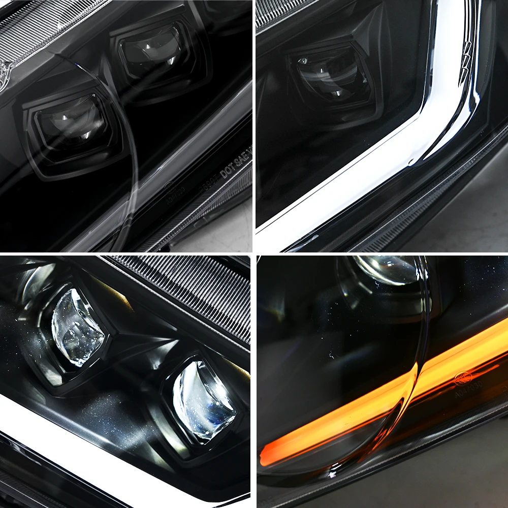 DRL العارض عدسة LED مجموعة مصابيح أمامية لهوندا سيفيك 2006 2007 2008 2009 2010 2011 كشافات